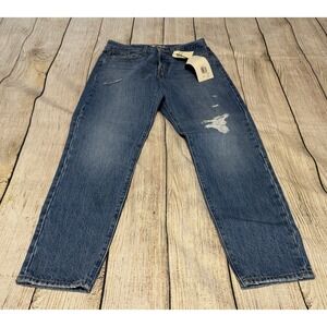 NWT Levi's Premium Wedgie Button Fly Distressed Jeans New with Tags Sz 28 TubT